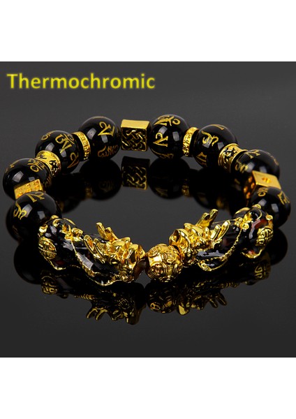 C-10MM Termokromik Pixiu Bileklik Mantra Iyi Şans ve Zenginlik Getirir Budizm Inanç ile Pixiu Çin Antik Hayvan Boncuklu Bilezikler (Yurt Dışından) fiyatları