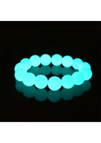 Mavi 12 Büyücü Erkek Bileklik Luminöz Floresan Taş Inci Gece Işığı Takı Işık Yansıtan Kolye Kızlar Için Pulsera Antiestres Bijoux (Yurt Dışından)