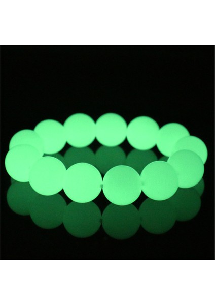 Mavi 12 Büyücü Erkek Bileklik Luminöz Floresan Taş Inci Gece Işığı Takı Işık Yansıtan Kolye Kızlar Için Pulsera Antiestres Bijoux (Yurt Dışından)
