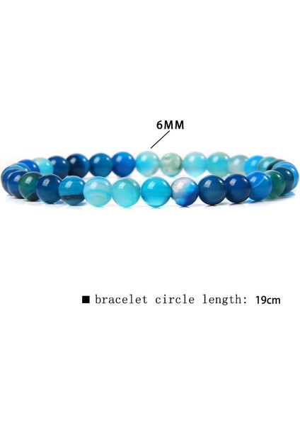19CM Tarzı Siyah Tabanca Kaplama 6mm Doğal Taş Boncuk Bilezik Mavi Kaplan Gözü Lapis Lazuli Elastik Bilezik Kadın Erkek Yoga Enerji Takı Için (Yurt Dışından) fırsatları