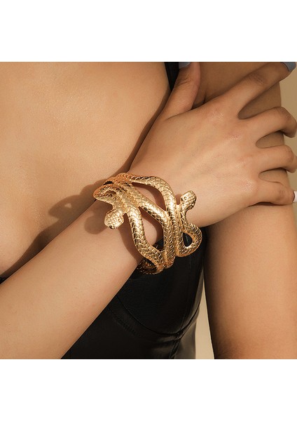 Altın Retro Altın Yunan Roma Yılan Bilezik Kol Bileziği Üst Kol Kafası Armlet Festival Gelinlik Karın Dansı Takı Steampunk Açık Bilezik (Yurt Dışından) fiyatları