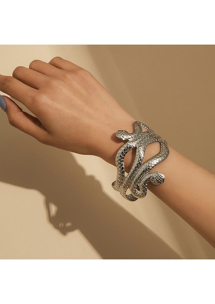 Altın Retro Altın Yunan Roma Yılan Bilezik Kol Bileziği Üst Kol Kafası Armlet Festival Gelinlik Karın Dansı Takı Steampunk Açık Bilezik (Yurt Dışından) fırsatları