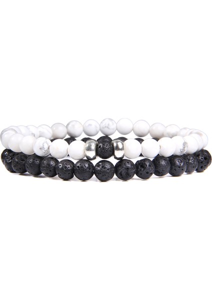 23CM Tarzı Tip 37 Moda 6mm Doğal Taş Boncuk Nazar Boncuklu Bilezik El Yapımı Hematit Türk Nazar Bileziği Kadın Erkek Yoga Reiki Takı (Yurt Dışından)
