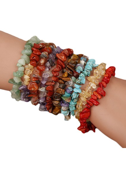 No.26 Boyutu Sıcak Bileklikler Iyileştirici Doğal Taş Kristal Turmalin Telli Boncuk Bileklik Kadın Parti Takı Bohemya Telli Bileklikler (Yurt Dışından) modelleri