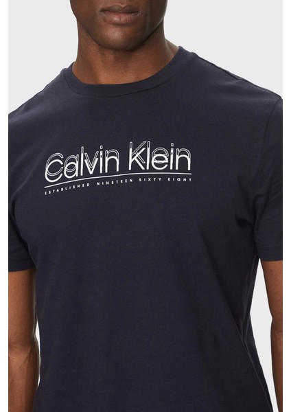 Logo Baskılı Pamuklu Regular Fit Bisiklet Yaka T Shirt K10K114149CEF Erkek T Shirt K10K114149 Cef