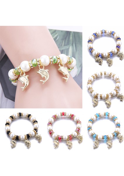 B3214-RENK Yeni Moda Kristal Doğal Taş Bilezik Takı Bilezikler Tatlı ve Romantik Kolye Boncuklu Kadınlar El Bileziği Yapımı (Yurt Dışından) fiyatları