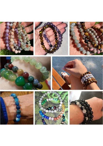 23CM Tarzı Yeşim Taşı Erkek Bileklik Doğal Iyileştirici Enerji Kaplan Gözü Bilezik Cilalı Lapis Lazuli Boncuklu Bilezik Elastik Pulsera Kadın Takı (Yurt Dışından) modelleri