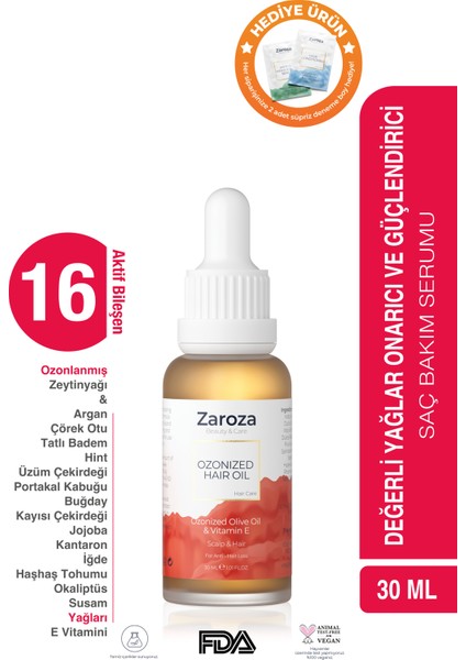Ozonlu Saç Bakım Yağı 30 ml