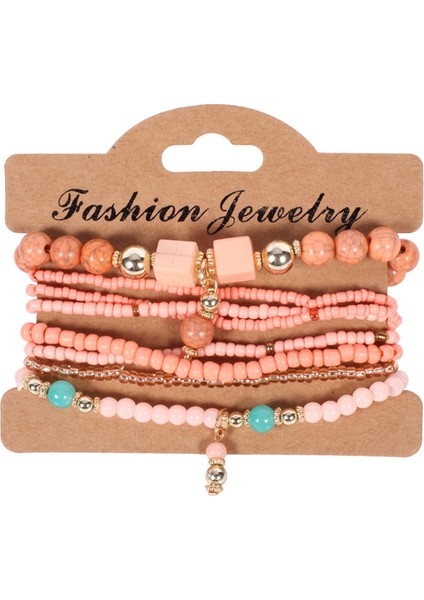 H24014 Kadınlar Için Hediye Boho Bilezik Pulseras Mujer 3 Katmanlı Kristal Taş Boncuklu Püsküllü Şanslı Bileklik (Yurt Dışından) modelleri