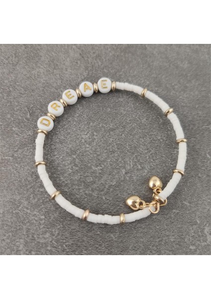 No.20 Boyutu Jaasa Bileklikler Aşk Harfi Altın Bilezik Kadınlar Için Bohem Takı Kabuk Kalp Boncuk Yüksek Armband (Yurt Dışından)