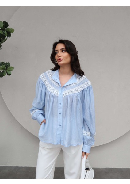 Dantel Detaylı Oversize Gömlek fiyatları