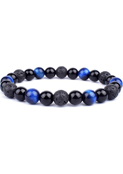 6mm Tarzı No.20 Boyutu Doğal Siyah Obsidyen Hematit Kaplan Gözü Boncuklu Bileklik Erkekler Için Manyetik Sağlık Koruma Kadın Ruh Takı Pulsera Hombre (Yurt Dışından)