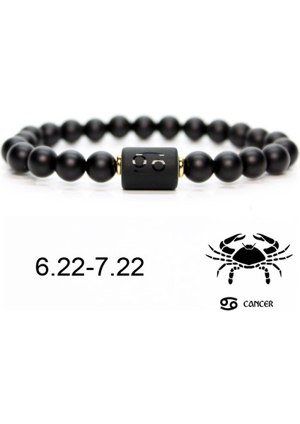 160-170MM Stili No.6 Boyutu Siyah Taş Boncuklu Yıldız Çift Bilezik Erkek Bilezikler Kadınlar Için Pulseras Moda Masculina Hombre Man Mens Takı (Yurt Dışından)