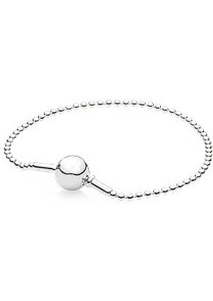 596002-19CM Yeni 925 Ayar Gümüş Esans Serisi Bilezik Kadınlar Için Uygun El Yapımı Boncuklu Charm Zincir (Yurt Dışından)