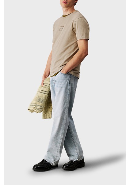 Baskılı Pamuklu Regular Fit Bisiklet Yaka T Shirt K10K114172PAH Erkek T Shirt K10K114172 Pah modelleri