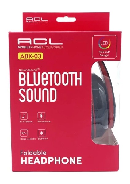 Acl Abk-03 Kablosuz Rgb LED Bluetooth Kulaklık 8d Ses Kalitesi