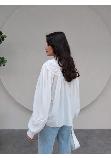 Dantel Detaylı Oversize Gömlek indirimleri