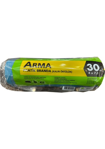 Naylon Tadilat Boya Koruyucu Örtü Poşet Kalın Pratik Branda - 4x7.5 Metre - 30 M2 - 3 Paket