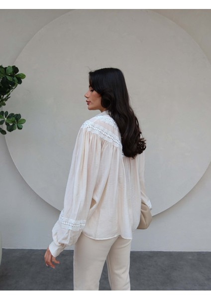 Dantel Detaylı Oversize Gömlek indirimleri
