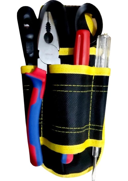 Stil Elektrikçi Alet Edevat Çantası 4 Bölmeli (Siyah)