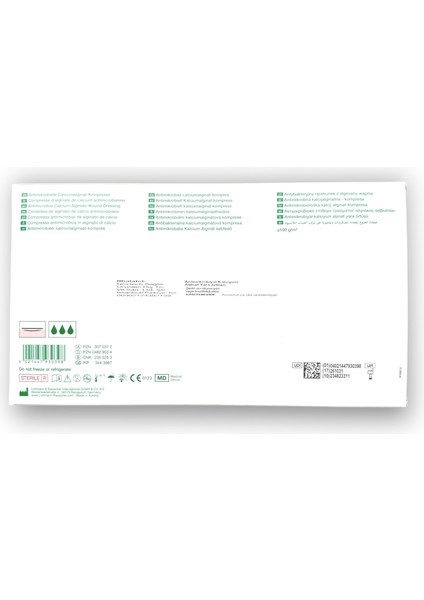 Suprasorb A + Ag Kalsiyum Aljinatlı ve Gümüşlü Örtü 10 x 20 cm - Ref 20572 - 5 Adet