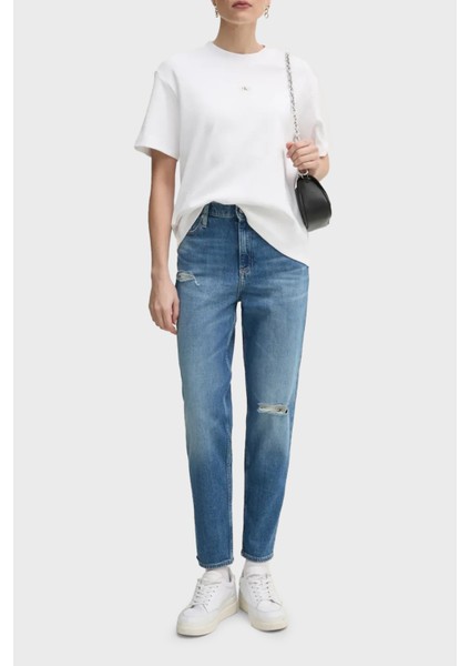Streç Pamuklu Oversize Fit Bisiklet Yaka T Shirt J20J225247 Yaa Bayan T Shirt J20J225247 Yaa modelleri