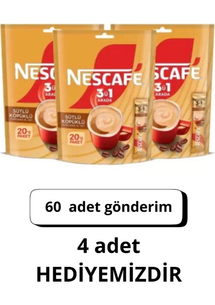 Neacafe 3'ü 1 Arada Sütlü Köpüklü Kahve 17.4g x 56 Lı