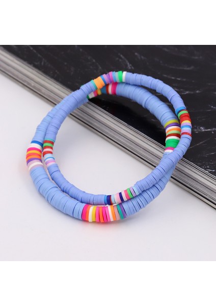 B411 Milyar Kadın Bilezikler Moda Kombinasyon Renk Polimer Kil Bilek Takı Boho Bilezik En Iyi Arkadaş Hediye Çift Bilezik (Yurt Dışından)