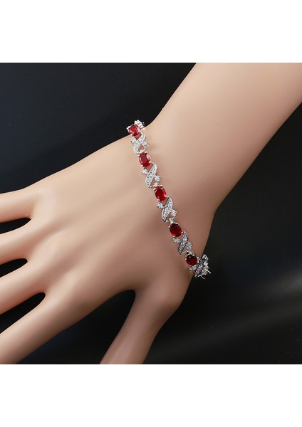 A6578-SIYAH Romantik Moda Parıldayan Renkli Zirkon Bilezik Şık Kadınların Nişan Düğün Takıları (Yurt Dışından) fırsatları