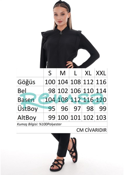 Tam Kapalı Tesettür Mayo 2511 Bahar Siyah fırsatları