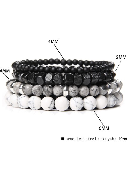 17CM Tarzı No.6 Boyutu Doğal Taş Boncuk Erkek Bileklik Çok Katmanlı Siyah Lava Oniks Boncuk Şans Punk Bilezik Takı Çiftler Hediye (Yurt Dışından) indirimleri