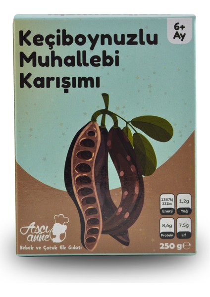 Aşçı Keçiboynuzlu Muhallebi Karışımı (6 Ay) - 250 G