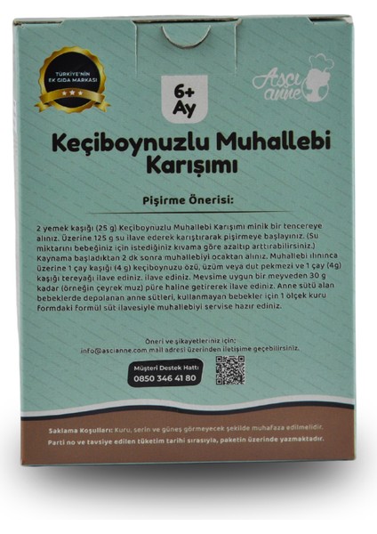 Aşçı Keçiboynuzlu Muhallebi Karışımı (6 Ay) - 250 G fırsatları