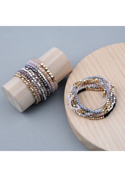 No.9 Boyutu Doreenbeads Doğal Kristal Bileklikler Elastik Ile Ince Boncuklu Bilezik En Iyi Çift Takıları Için 18CM7 Uzunlukta, 1 Parça (Yurt Dışından) fiyatları