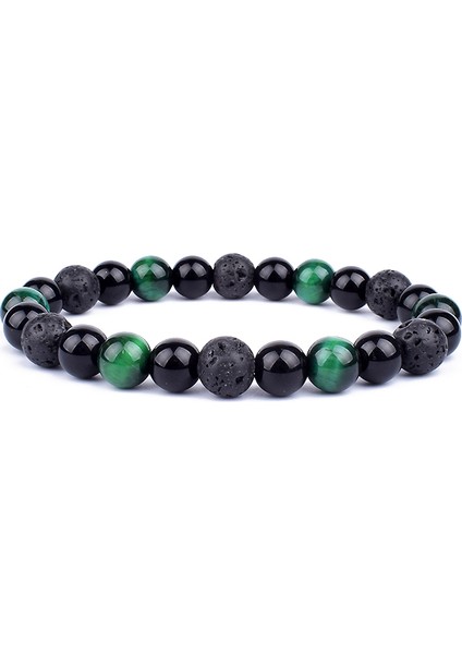 6mm Tarzı No.23 Boyutu Doğal Kaplan Gözü Obsidiyen Hematit Boncuklu Bileklik Erkekler Manyetik Sağlık Koruma Denge Bileklik Kadınlar Şifa Ruh Takı (Yurt Dışından)