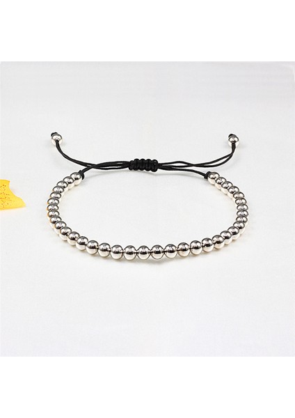 Altın Erkek Bileklik Hematit Altın Gümüş Renk Boncuklu Şanslı El Yapımı Örme Ayarlanabilir Bilezikler Bileklik Aksesuarları Kadın Takı (Yurt Dışından) modelleri