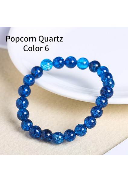 6mm Tarzı Renk 6 Jd Doğal Taş Çok Renkli Çatlak Kuvars Kristal Yuvarlak Boncuk Takı Yapımı Için Frizzling Kaya Mısır Patlamış Diy Bilezik (Yurt Dışından)