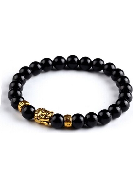 1-Kısa Oıqueı Antika Yoga Om Şans Metal Kolye Buddha Erkek Bilezik Takı Kaplan Gözü Taşı Lav Taşı Budist Dua Bilezikleri (Yurt Dışından)