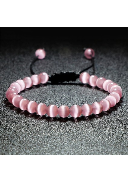 Turuncu Kedi Gözü Doğal Kedi Gözü Taşlı Bileklik Yüksek 6mm Boncuklu Şanslar Ayarlanabilir El Yapımı Örgü Bilezikler&bilezikler Kadın Erkek Takılar Için (Yurt Dışından) modelleri