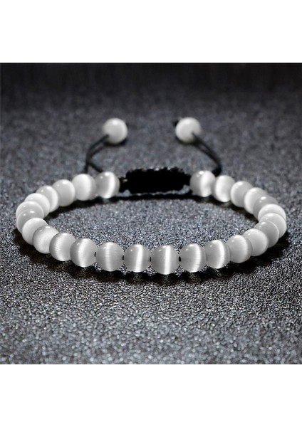 Turuncu Kedi Gözü Doğal Kedi Gözü Taşlı Bileklik Yüksek 6mm Boncuklu Şanslar Ayarlanabilir El Yapımı Örgü Bilezikler&bilezikler Kadın Erkek Takılar Için (Yurt Dışından) fırsatları