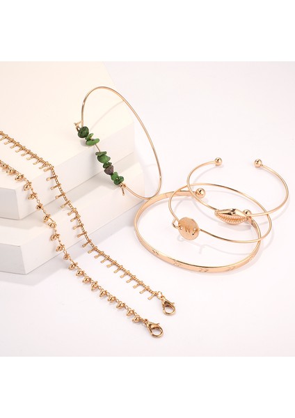 NO.8814 Beden Tocona Bohem Takı Kadınlar Için Kabuk Ay Bilezikleri Altın Gümüş Renk Ananas Haç Geometri Kristal Açık Bilezik Mücevher (Yurt Dışından) indirimleri