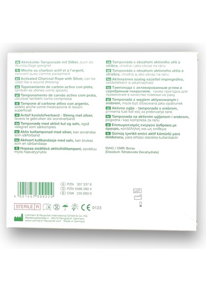 Vliwaktiv Ag Gümüşlü ve Emici Aktif Kömürlü Örtü 10 x 10 cm - Ref 20701 - 5 Adet