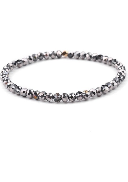 No.3 Boyutu Doreenbeads Doğal Kristal Bileklikler Elastik Ile Ince Boncuklu Bilezik En Iyi Çift Takıları Için 18CM7 Uzunlukta, 1 Parça (Yurt Dışından)