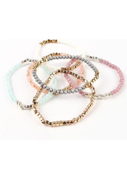 No.3 Boyutu Doreenbeads Doğal Kristal Bileklikler Elastik Ile Ince Boncuklu Bilezik En Iyi Çift Takıları Için 18CM7 Uzunlukta, 1 Parça (Yurt Dışından) fırsatları