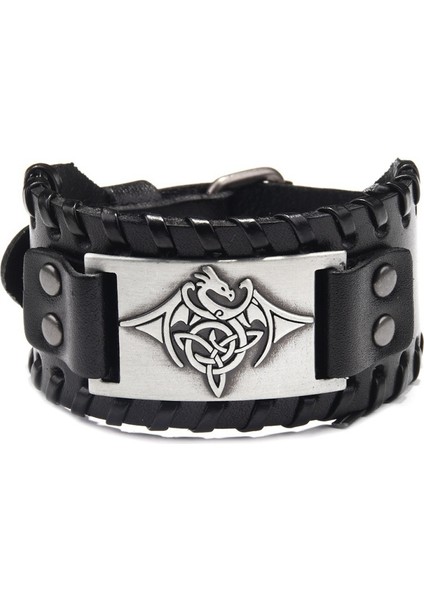 1054-C 2021 Trendy Moda Deri Geniş Versiyon Bilezik Erkekler Için Zarif Spor ve Rahat Bilezikler Elbise Takı Üzerinde Parti Mücevherleri (Yurt Dışından)