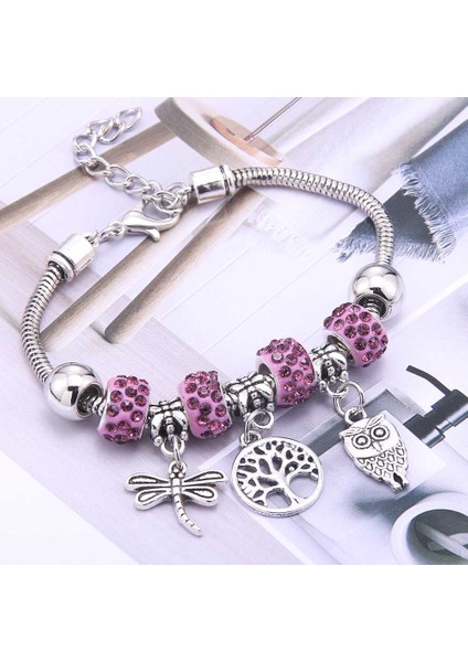 B3290-MOR Yeni Mor Kristal Boncuk Bilezik Doğal Taş Boncuklu Bilezik Kolye Yüksek Kaliteli Bilezik Kadınlar Moda Takı Hediye (Yurt Dışından) fırsatları