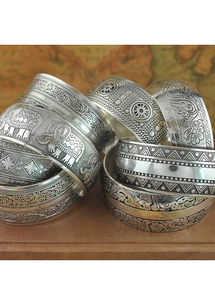 YB10005G Tibet Takı Vintage Gümüş Bilezik Kadınlar Için Tibet Gümüş Bilezikler (Yurt Dışından) indirimleri