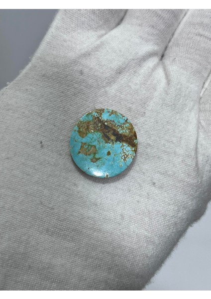 Okyanus Temalı Doğal Kabaşon Firuze Taşı 18,1 Karat - Turkuaz Taşı 3,63 Gram