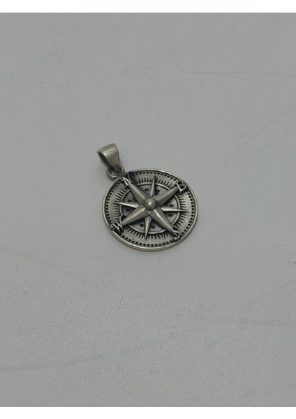 Pusula Motifli 925 Ayar Gümüş Kolye Ucu 9,75 Gram modelleri