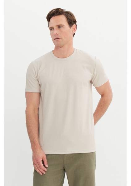 Slim Fit Dar Kesim Bisiklet Yaka Esnek Tişört modelleri